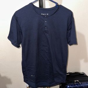 Bylt basics short sleeve Henley navy